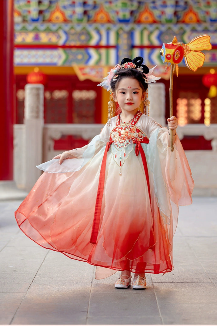 MengHu Girls' Hanfu Confucian Dress --- Xiaolingli--- Chinese New Year