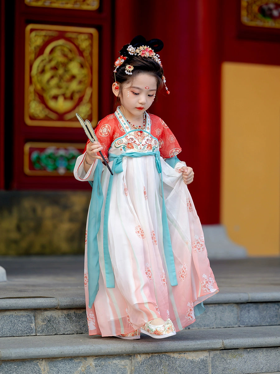 MengHu Girls' Hanfu Confucian Dress ---Yanse--- Chinese New Year