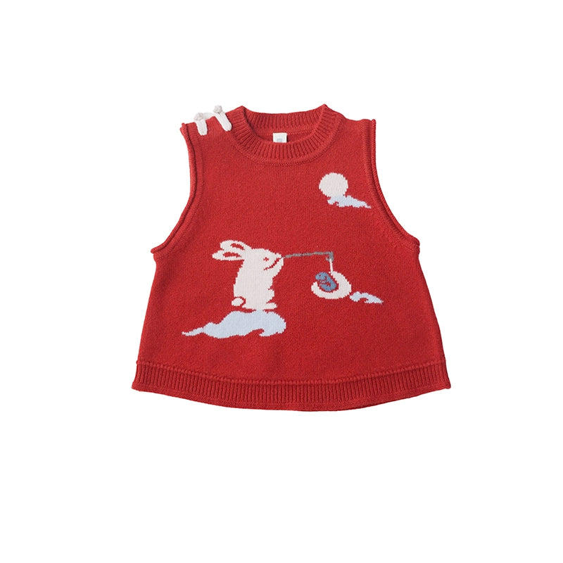 MaNa  Chinese New Year Toddler Knitted Wool Vest