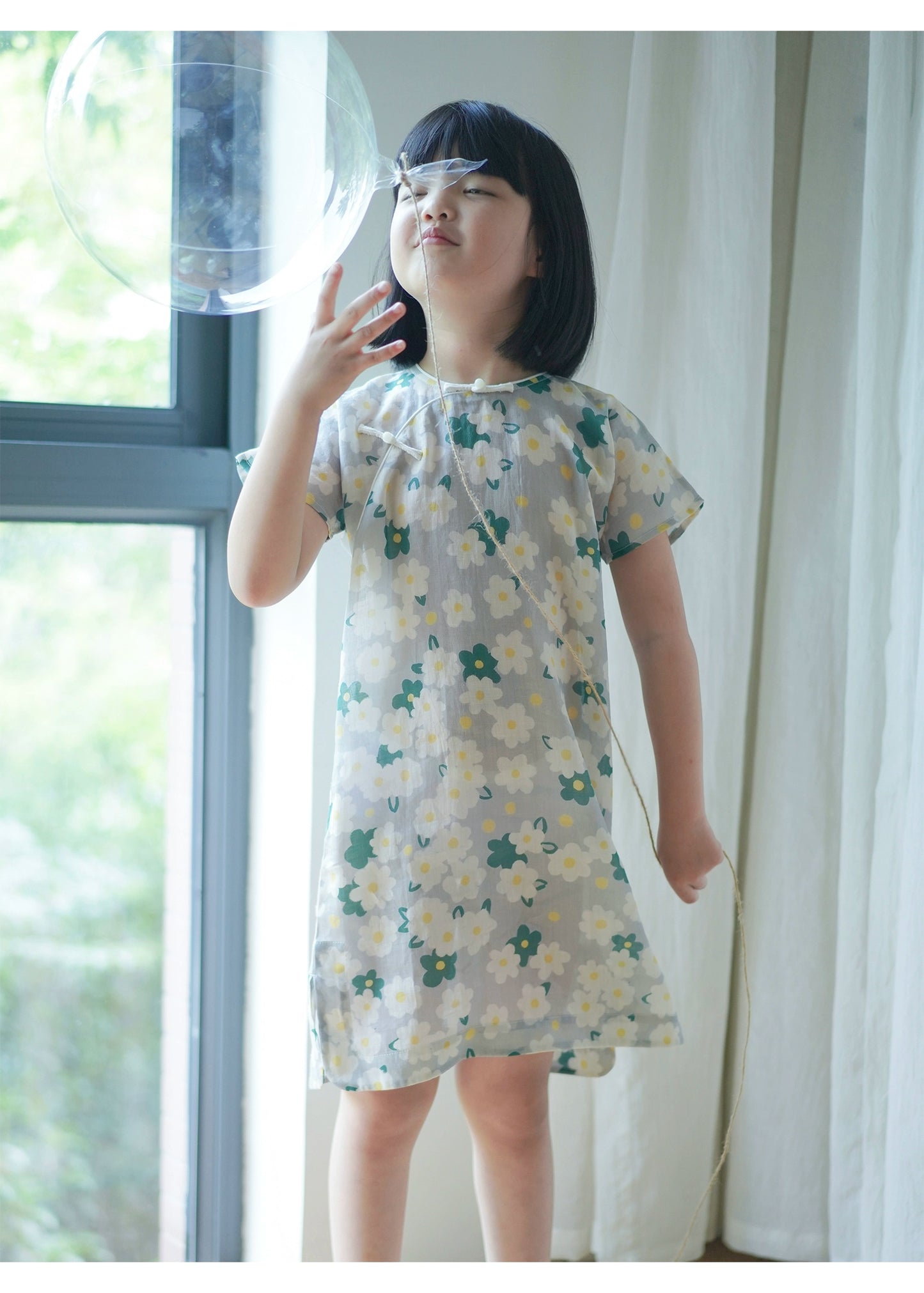 Mana Girls' Traditional Summer Qipao Dress