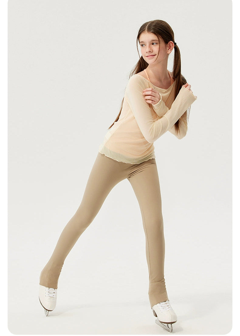 Jollybean Girls ShimmerFlex Ice Skating Tights (120-160/5y-12+)