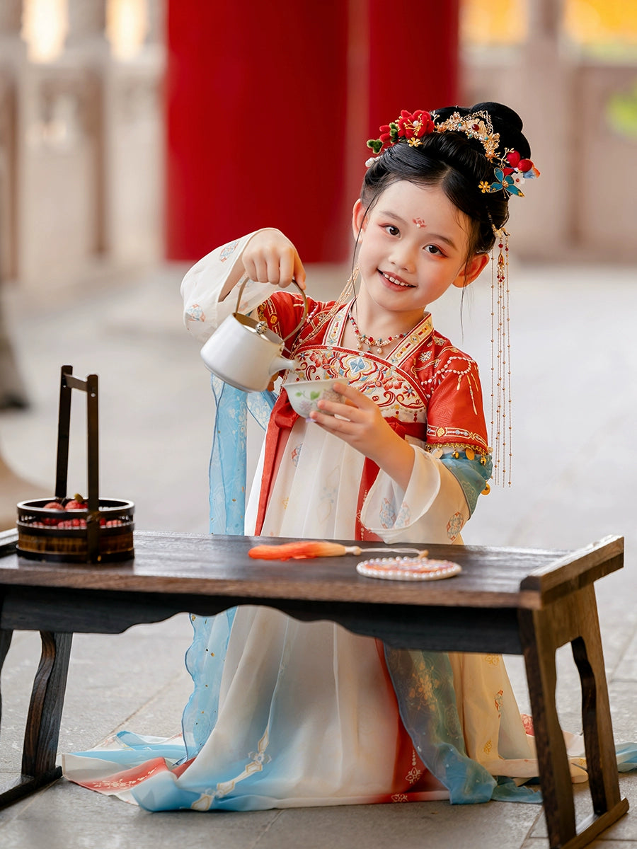 MengHu Girls' Hanfu Confucian Dress ---Yanluo--- Chinese New Year