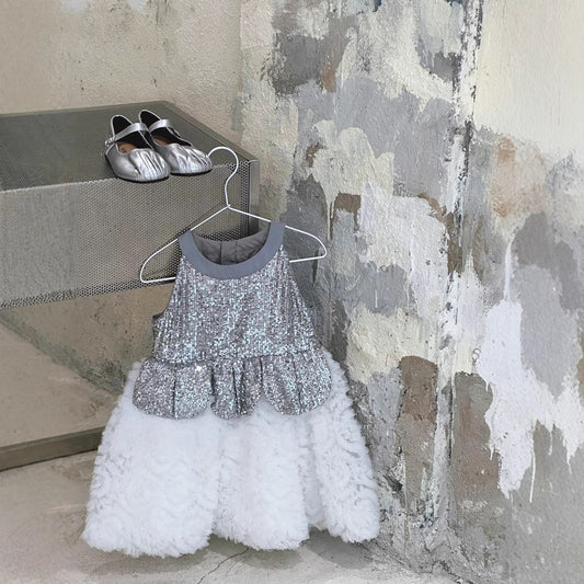 Girls Silver Frost Princess Dress (100-150/3y-12y)