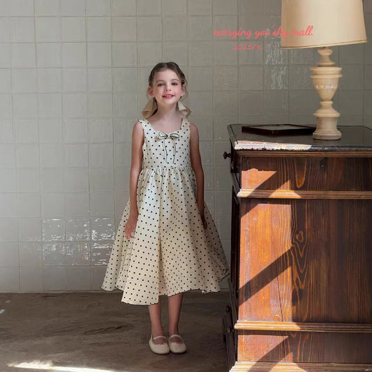 CYSM Girls Polka Dot Elegance Dress (110-150/4y-12y)