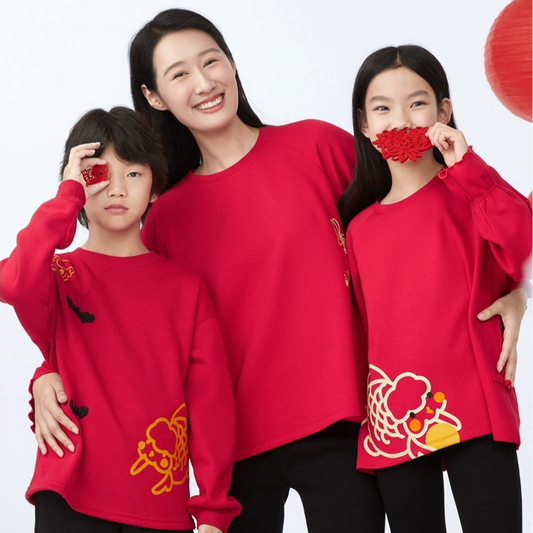 Sweat-shirt polaire assorti SLT Family pour le Nouvel An chinois 