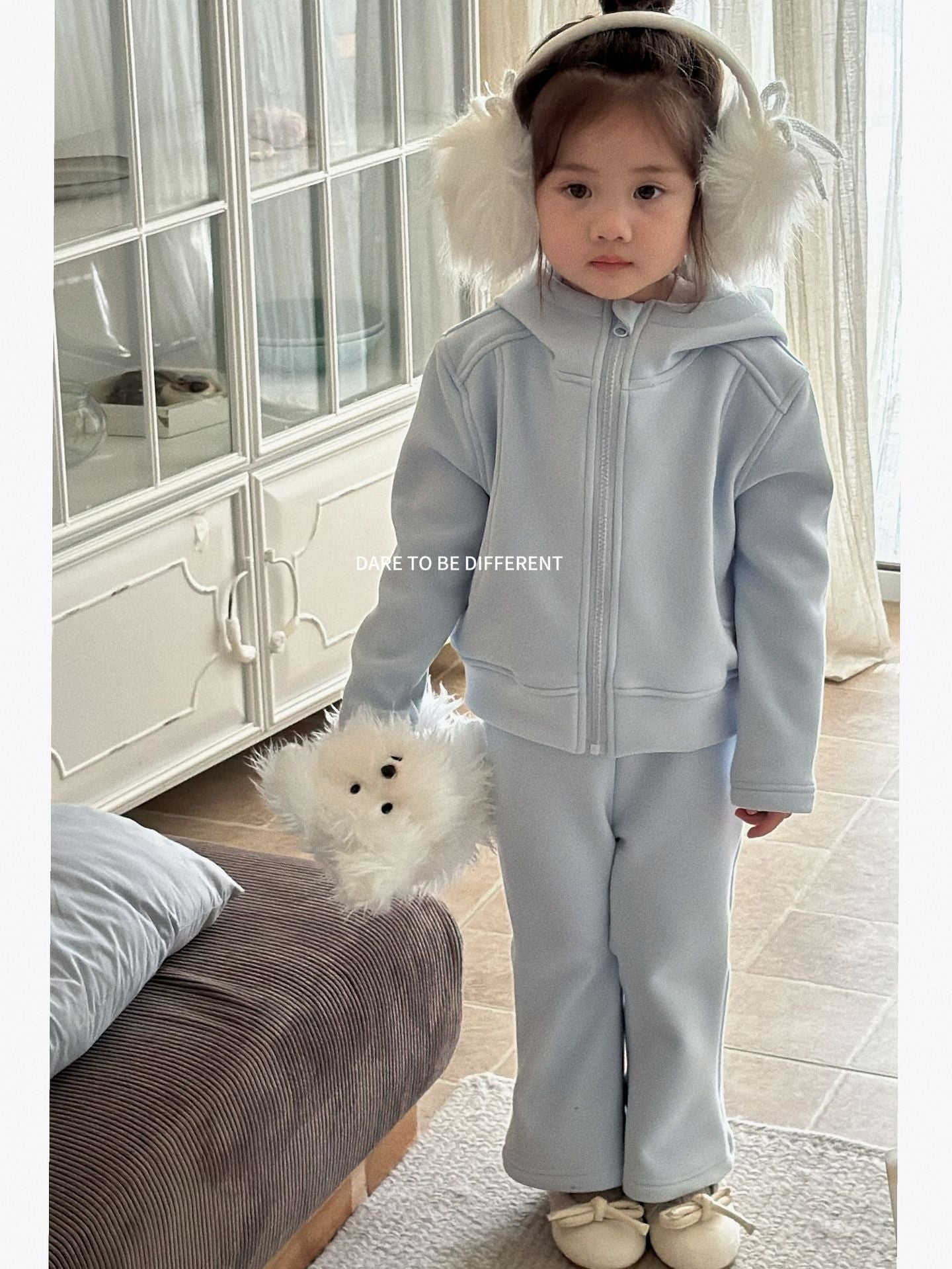 DXJ Cozy Fleece: Girls‘ Warm Tracksuit Set