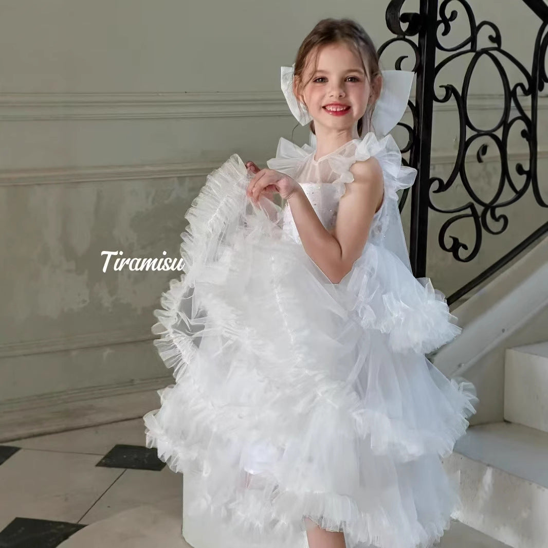 Tiramisu Girls White Dream Dress (100-150/ 3y-12y)