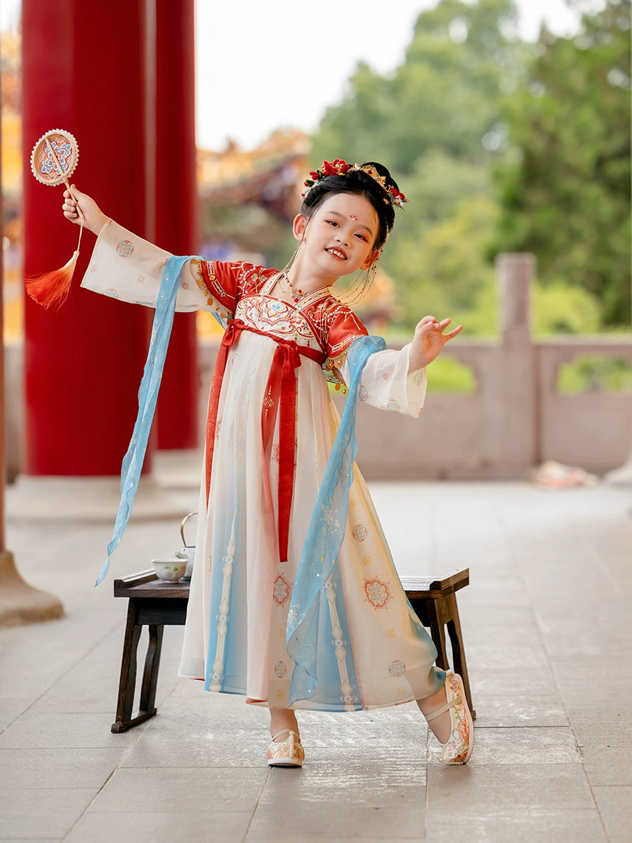 MengHu Girls' Hanfu Confucian Dress ---Yanluo--- Chinese New Year