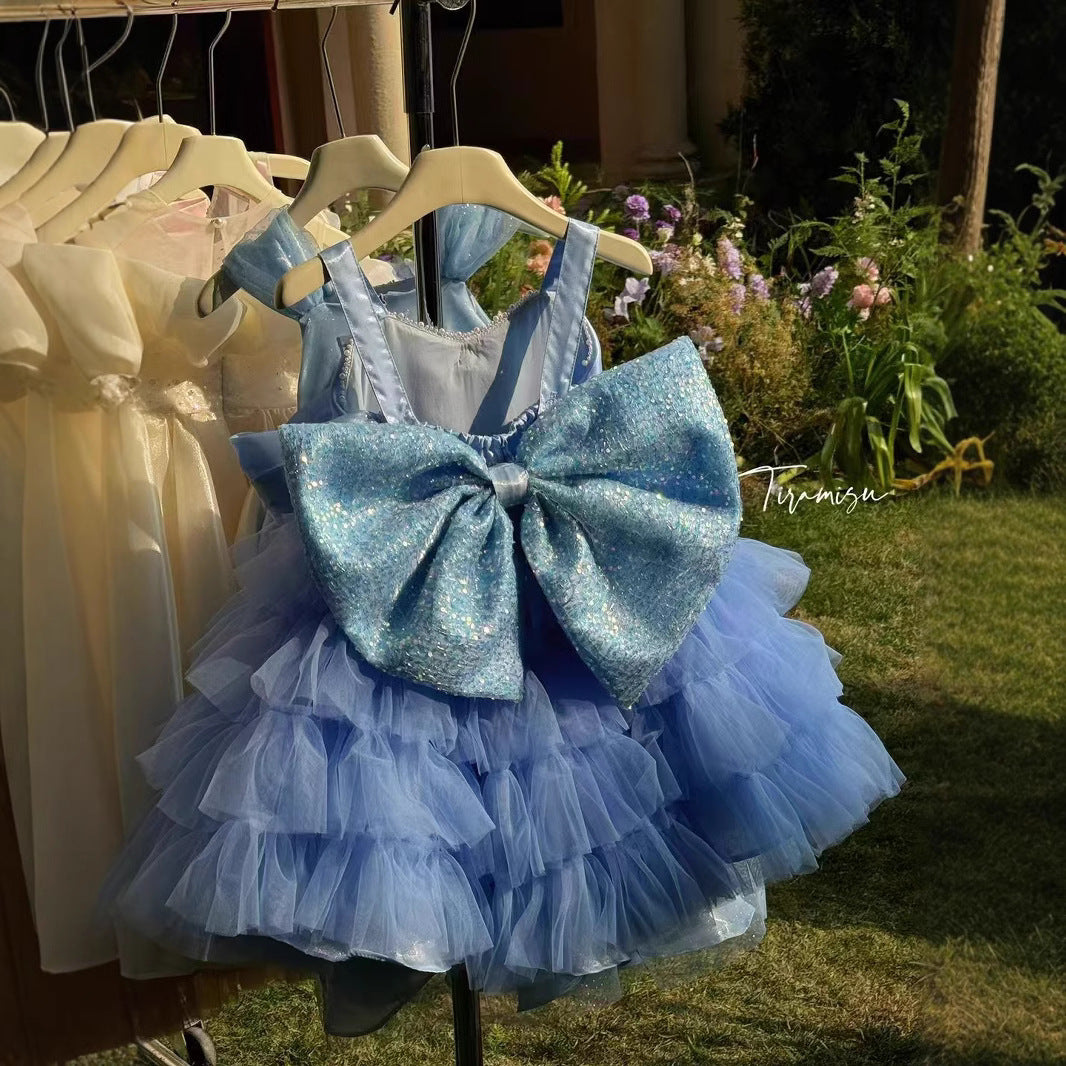 Tiramisu Girls' Sapphire Sparkle Fairy Dress  (100-150/3y-12y)