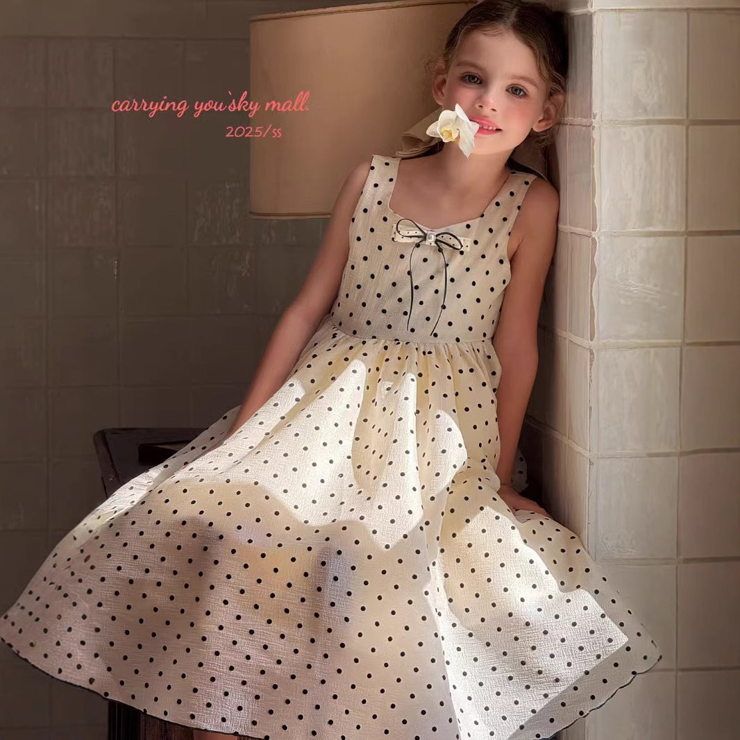 CYSM Girls Polka Dot Elegance Dress (110-150/4y-12y)