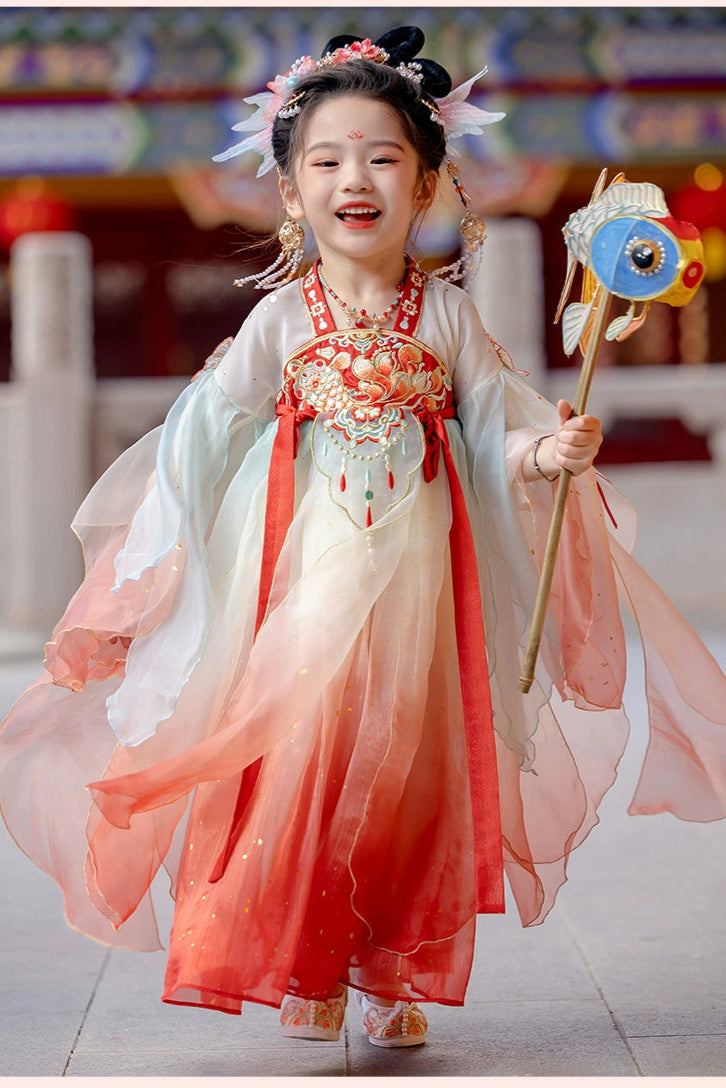 MengHu Girls' Hanfu Confucian Dress --- Xiaolingli--- Chinese New Year