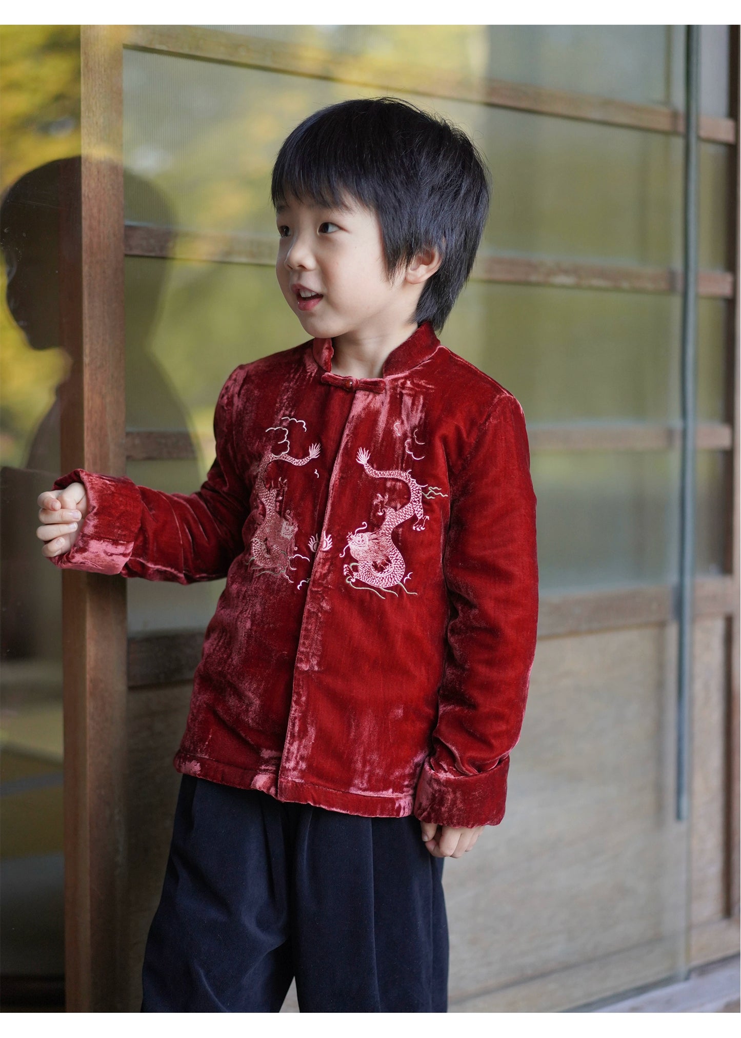 MaNa Kids Imperial Dragon Velvet Jacket