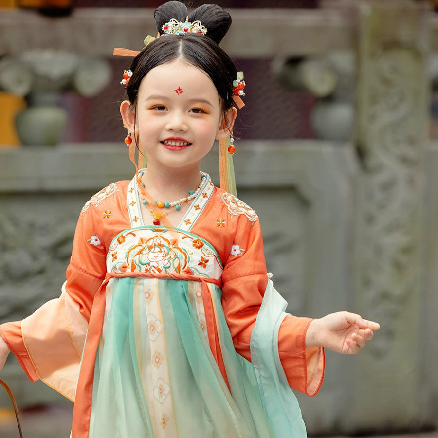 MengHu Girls' Hanfu Confucian Dress --- Qiushuiyao--- Chinese New Year