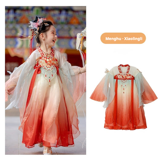 MengHu Girls' Hanfu Confucian Dress --- Xiaolingli--- Chinese New Year