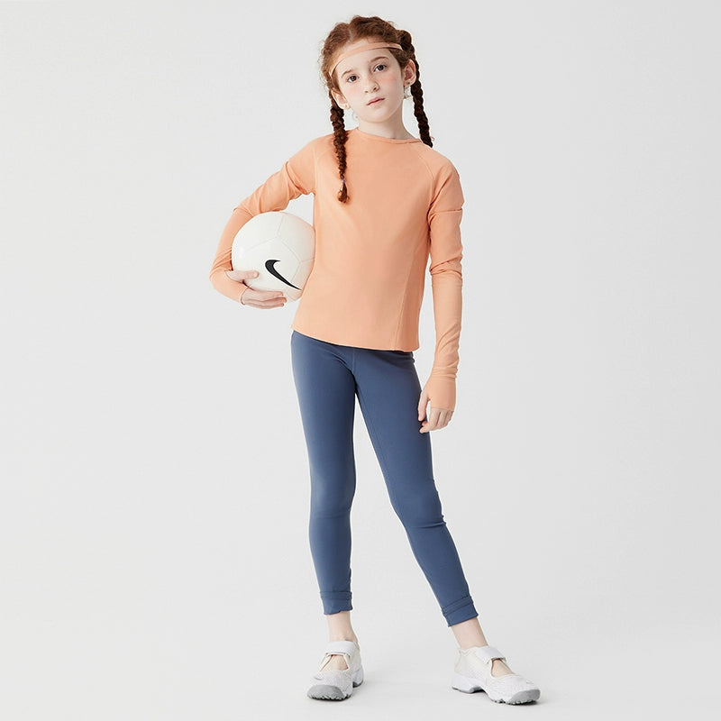 Jollybean BreezeBack Girls' Quick-Dry Split-Back Long Sleeve Top (120-170/ 5y-Adult)