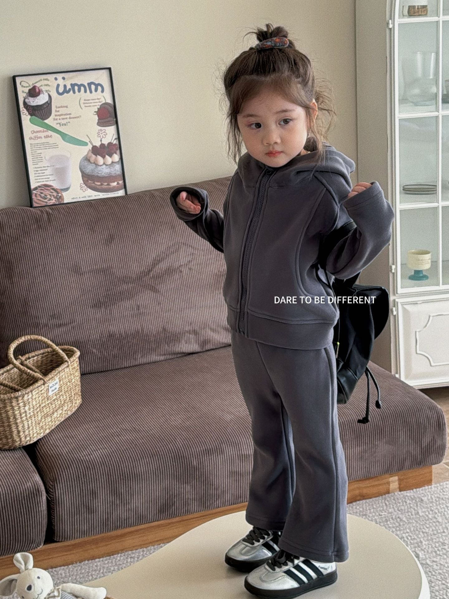 DXJ Cozy Fleece: Girls‘ Warm Tracksuit Set