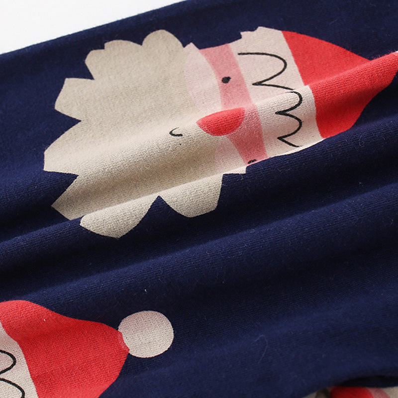 Christmas Children's Loungewear Suit Round Neck Soft Comfortable Kids Pajama Set