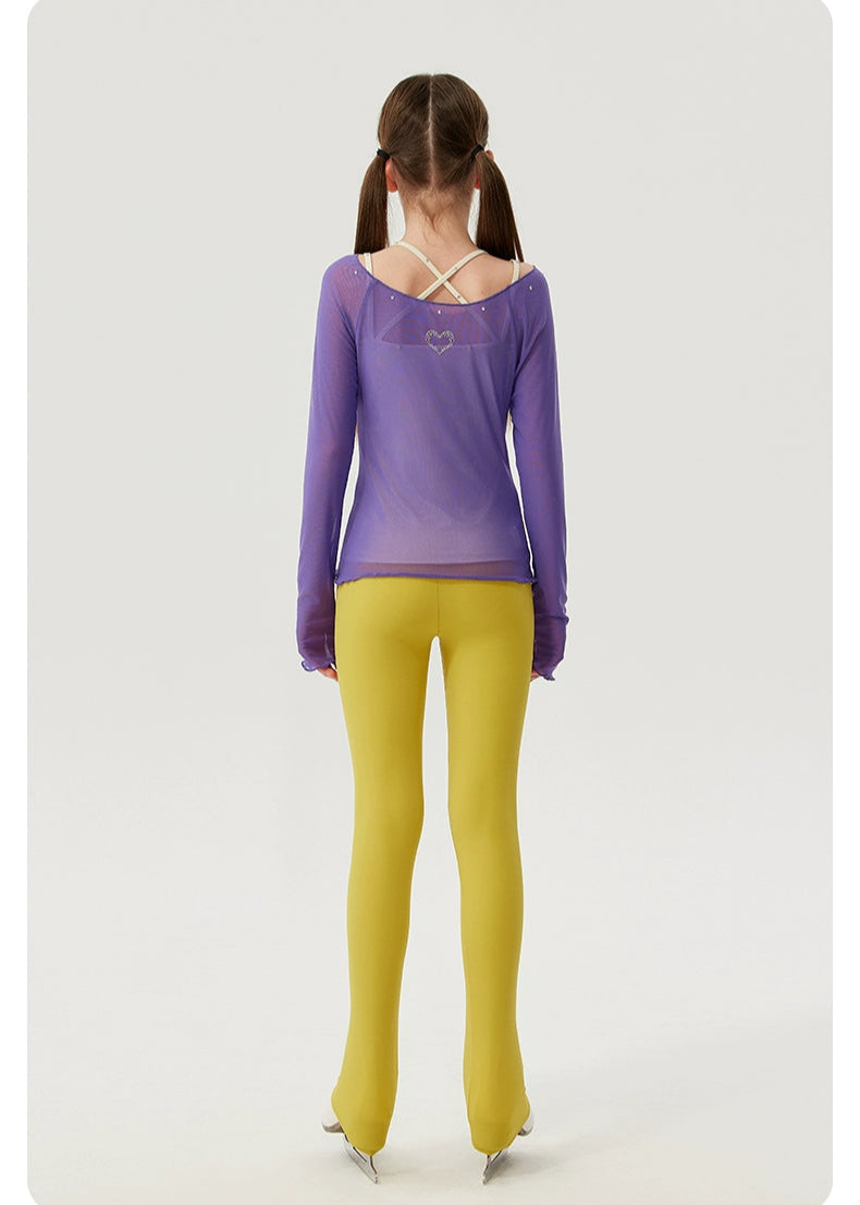 Jollybean Girls ShimmerFlex Ice Skating Tights (120-160/5y-12+)