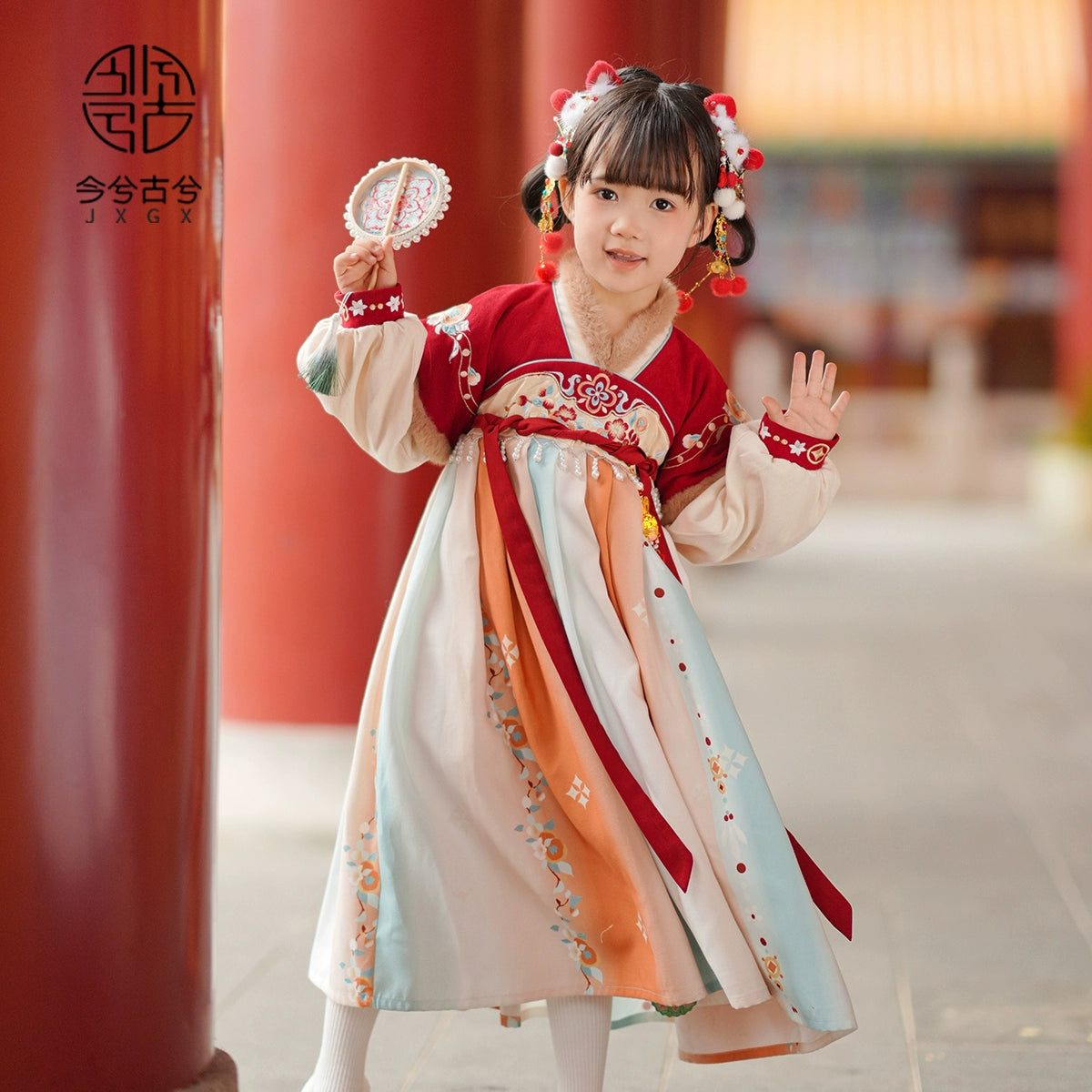 JXGX Chinese New Year Girl Dress ---Qingxuan