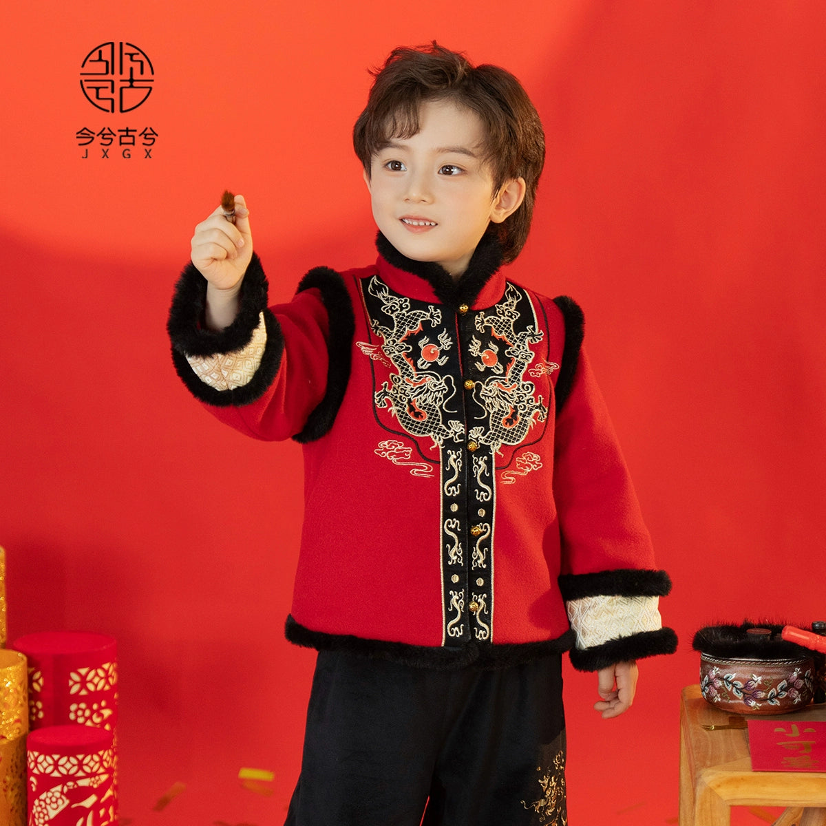JXGX Chinese New Year Boys Jacket---Junci