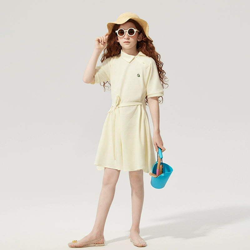 JollyBean Girls' Polo Dress – Belted Summer Shirt Dress (120-170/ 5y-Adult)