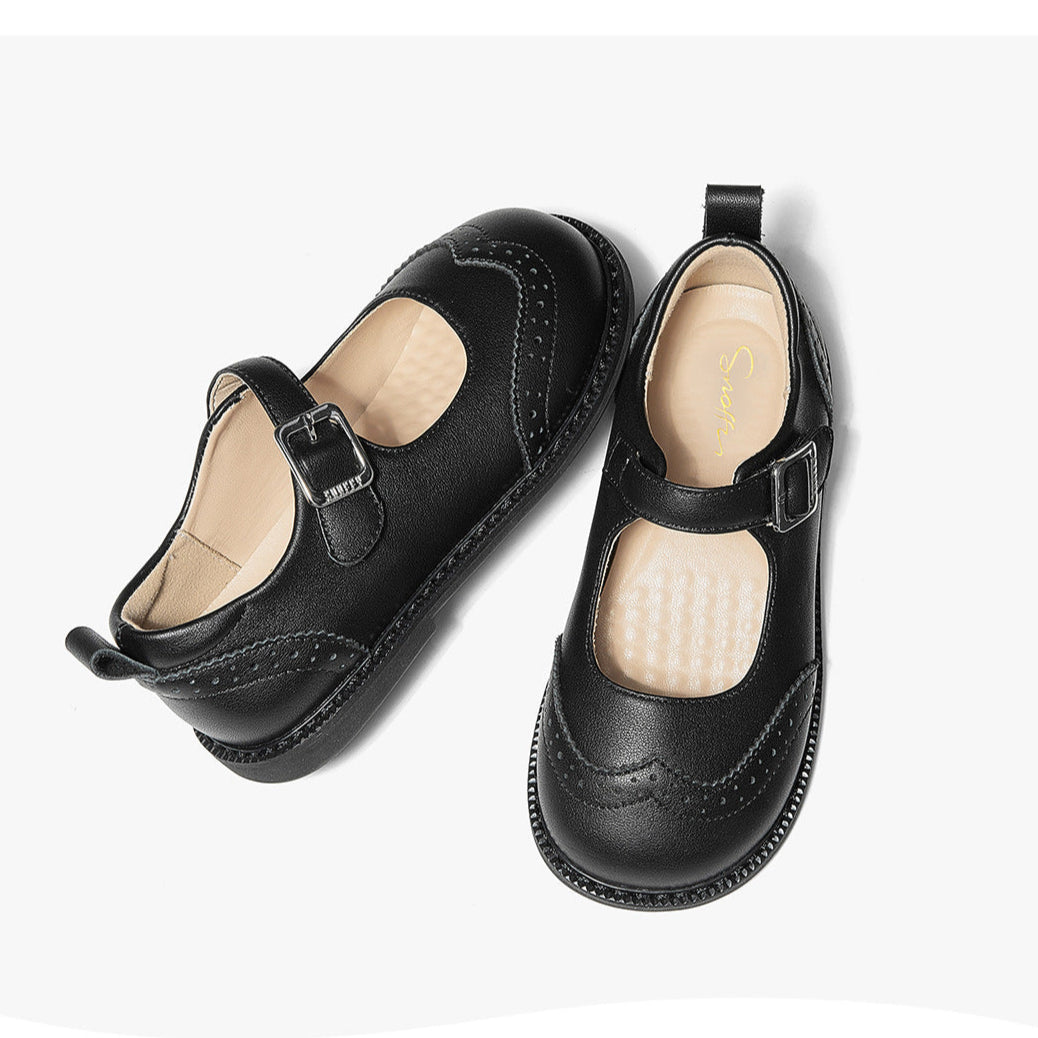 Black Leather Shoes Black School Shoes Girl Amazon Flat School