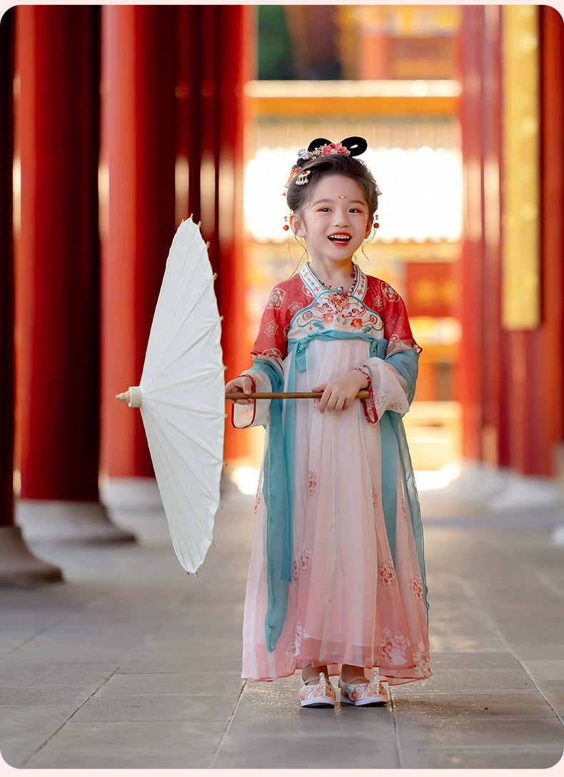 MengHu Girls' Hanfu Confucian Dress ---Yanse--- Chinese New Year