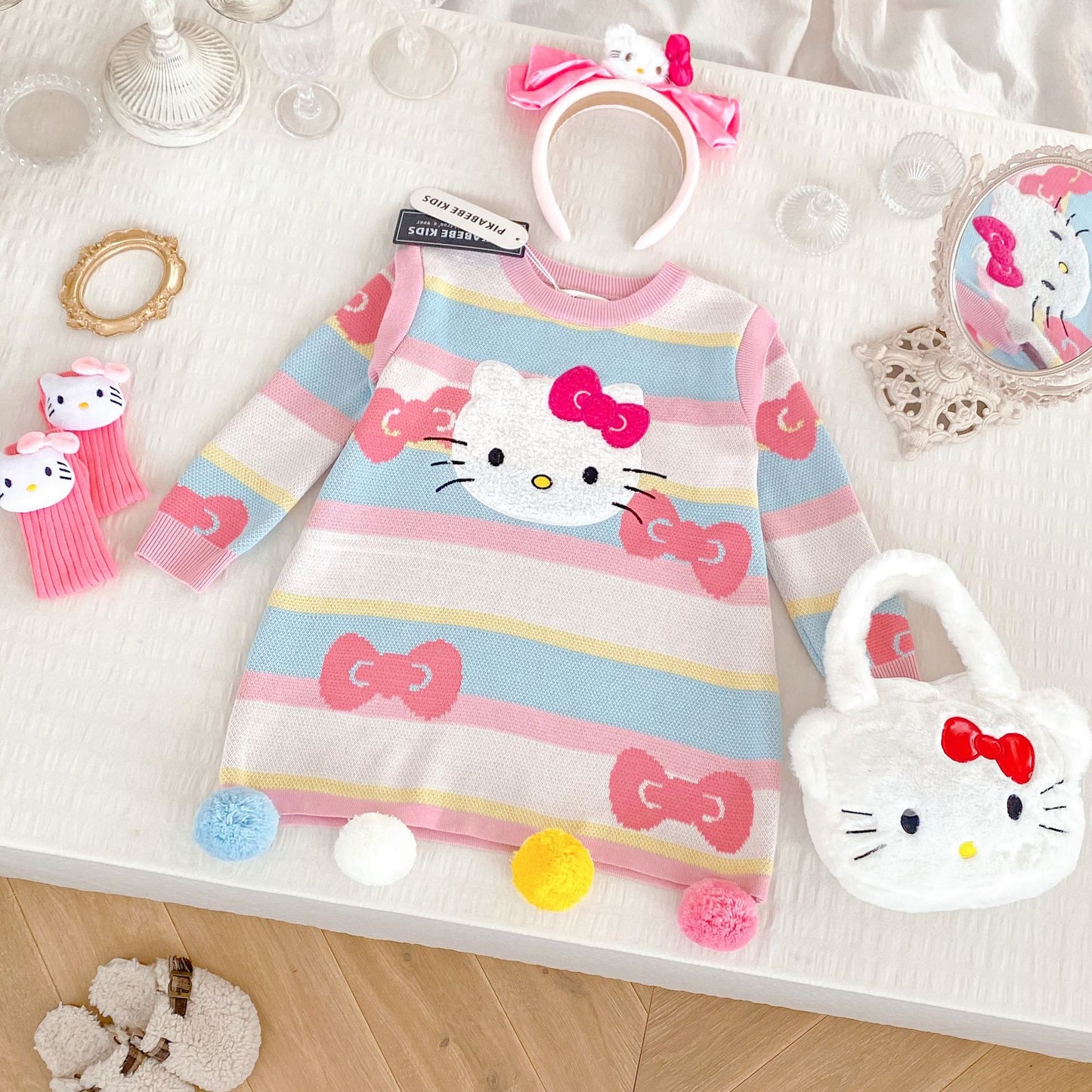 Hello Kitty Girls Rainbow Sweater Dress