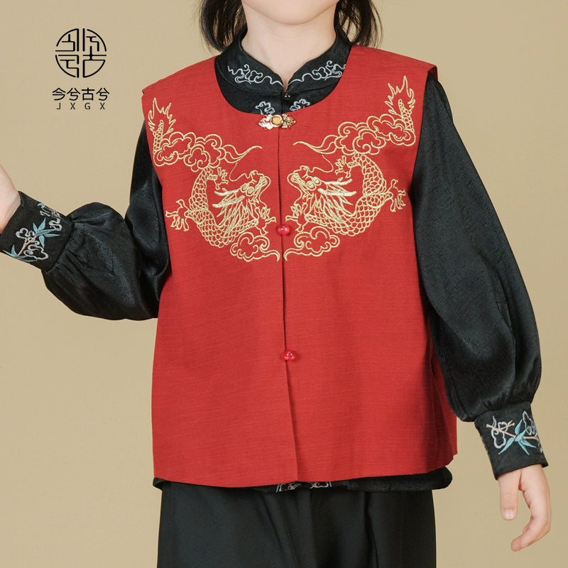 JXGX Fall/Spring Chinese New Year Boy Outfit ---Yunlong