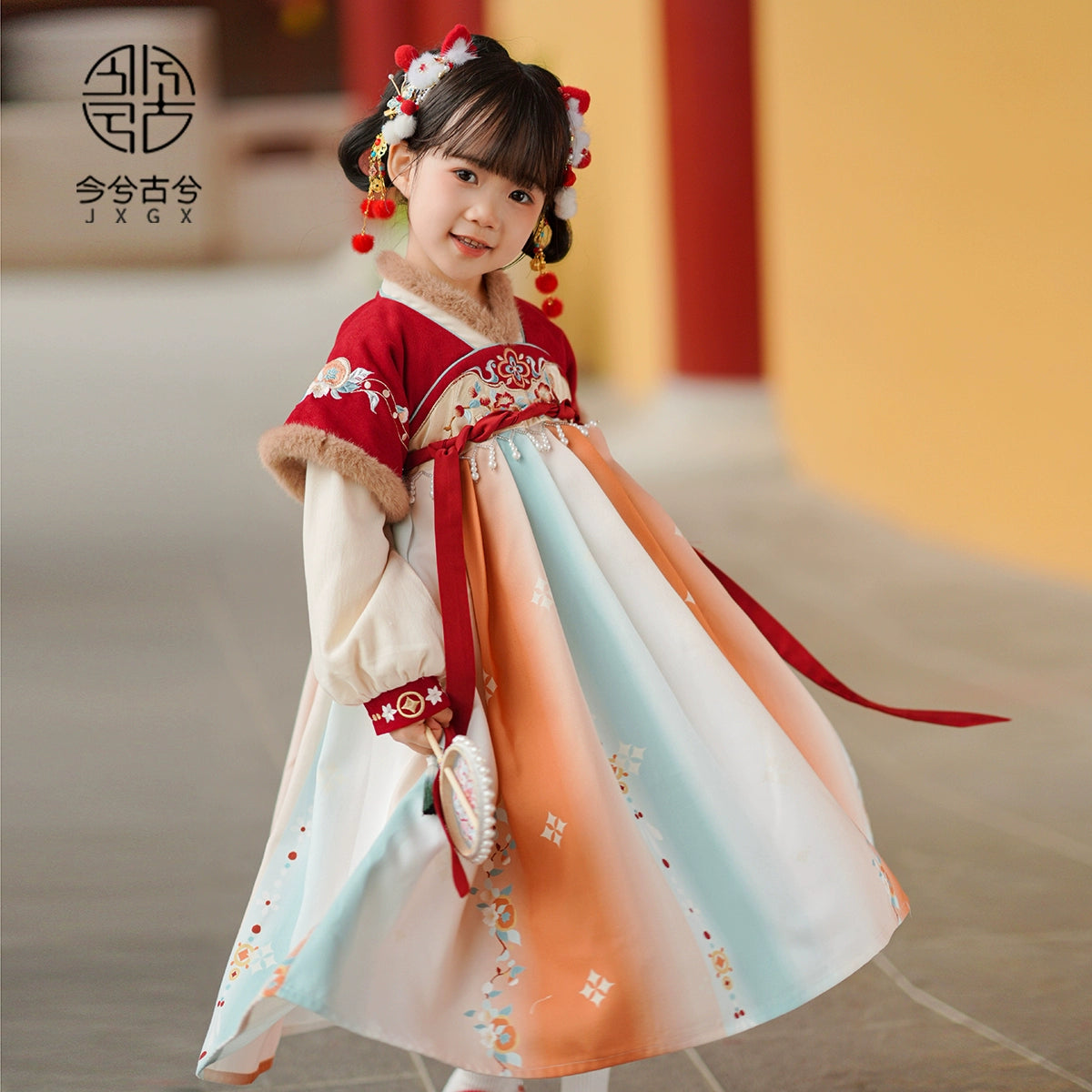 JXGX Chinese New Year Girl Dress ---Qingxuan