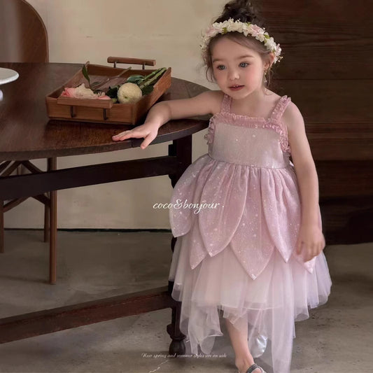 Girls Petal Fairy Princess Dress (90-130/18m-7y)