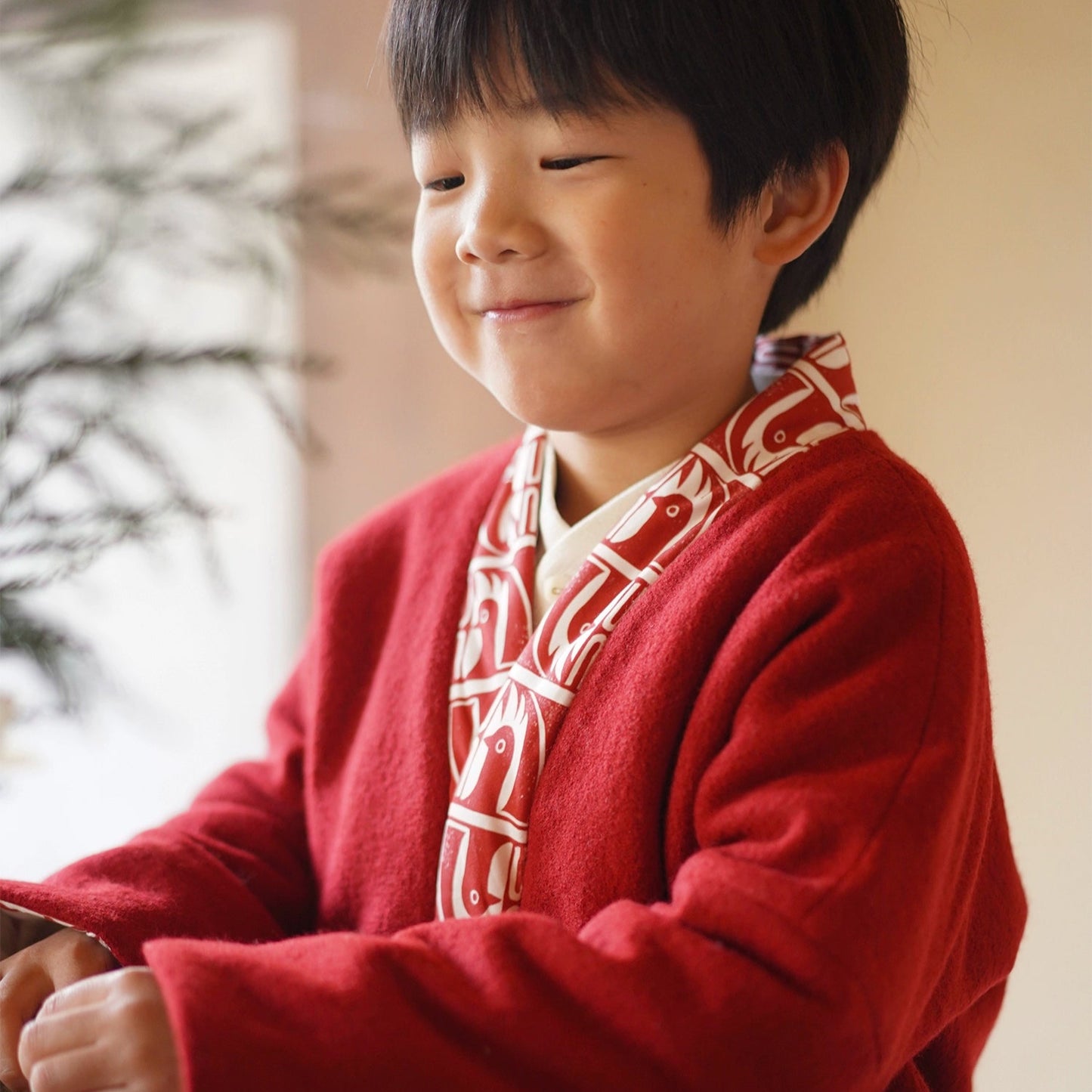 MaNa 100% Wool Chinese New Year Kids Red Jacket