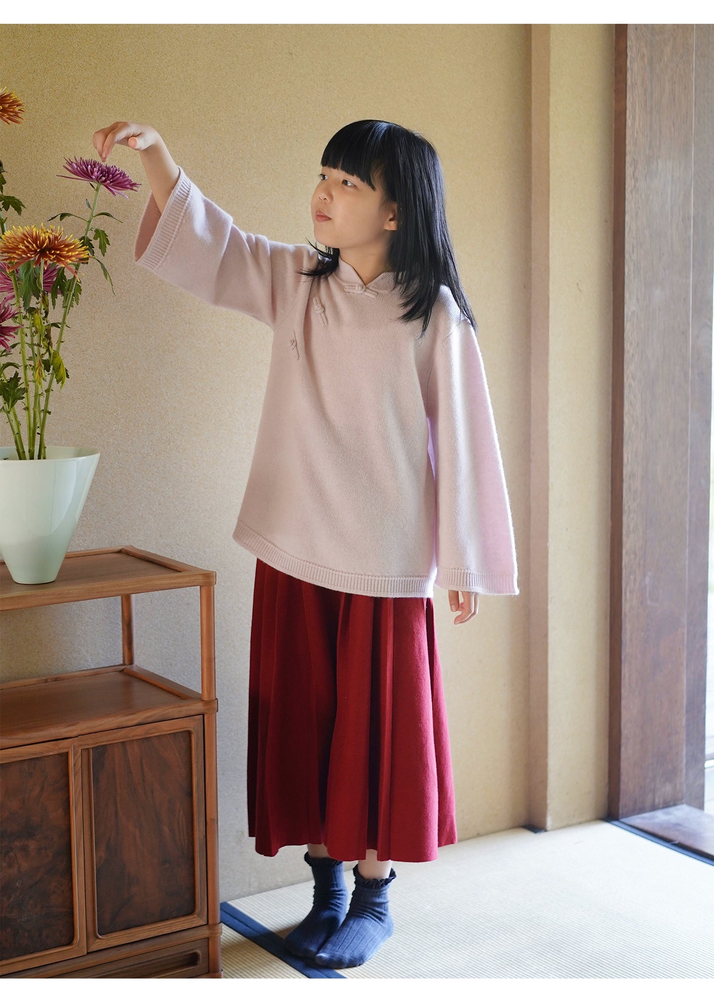 MaNa Chinese New Year Kids Soft Pink Woolen Sweater