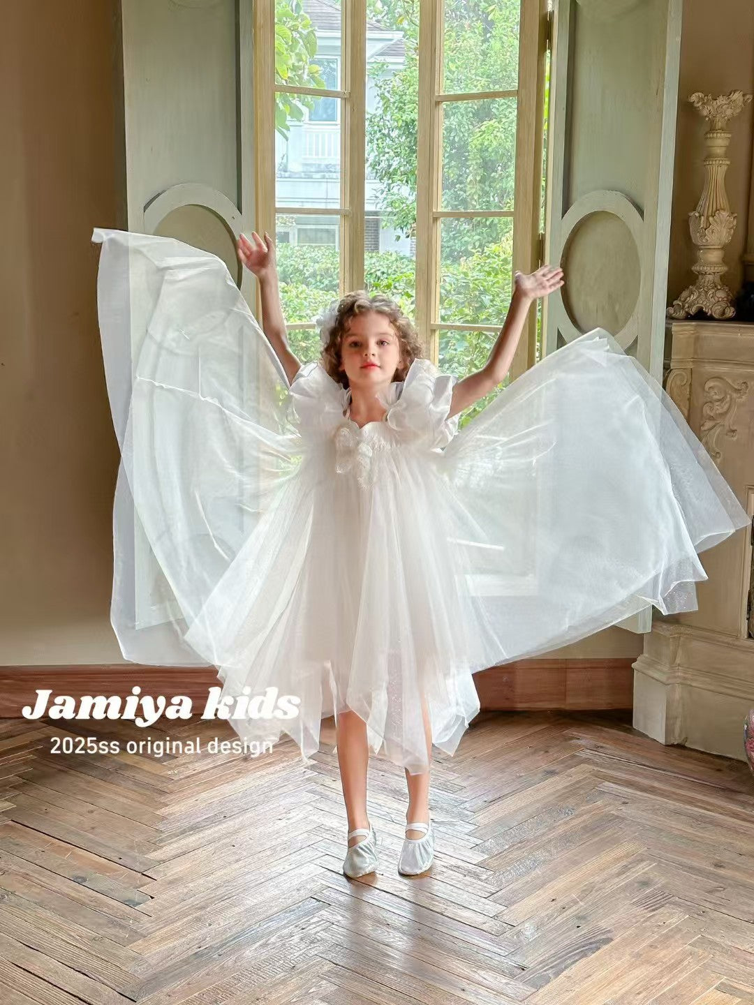 JAMIYA Girls Enchanted Butterfly Gown (100-150/3y-112y)