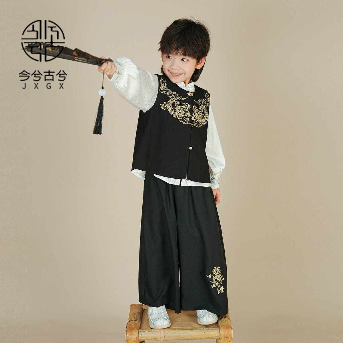 JXGX Fall/Spring Chinese New Year Boy Outfit ---Yunlong