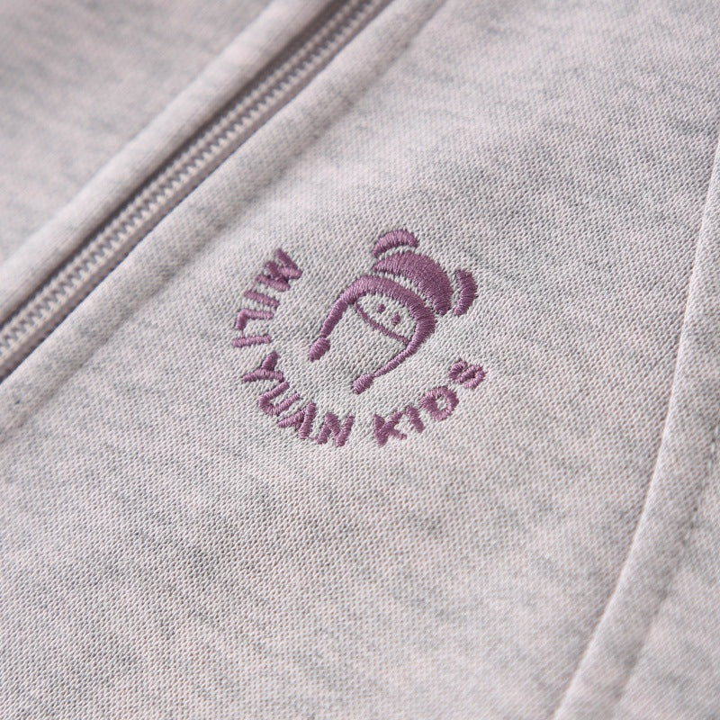Girls' 2-Piece Tracksuit Set — Zip-Up Jacket & Pants, Soft Cotton Sport Outfit