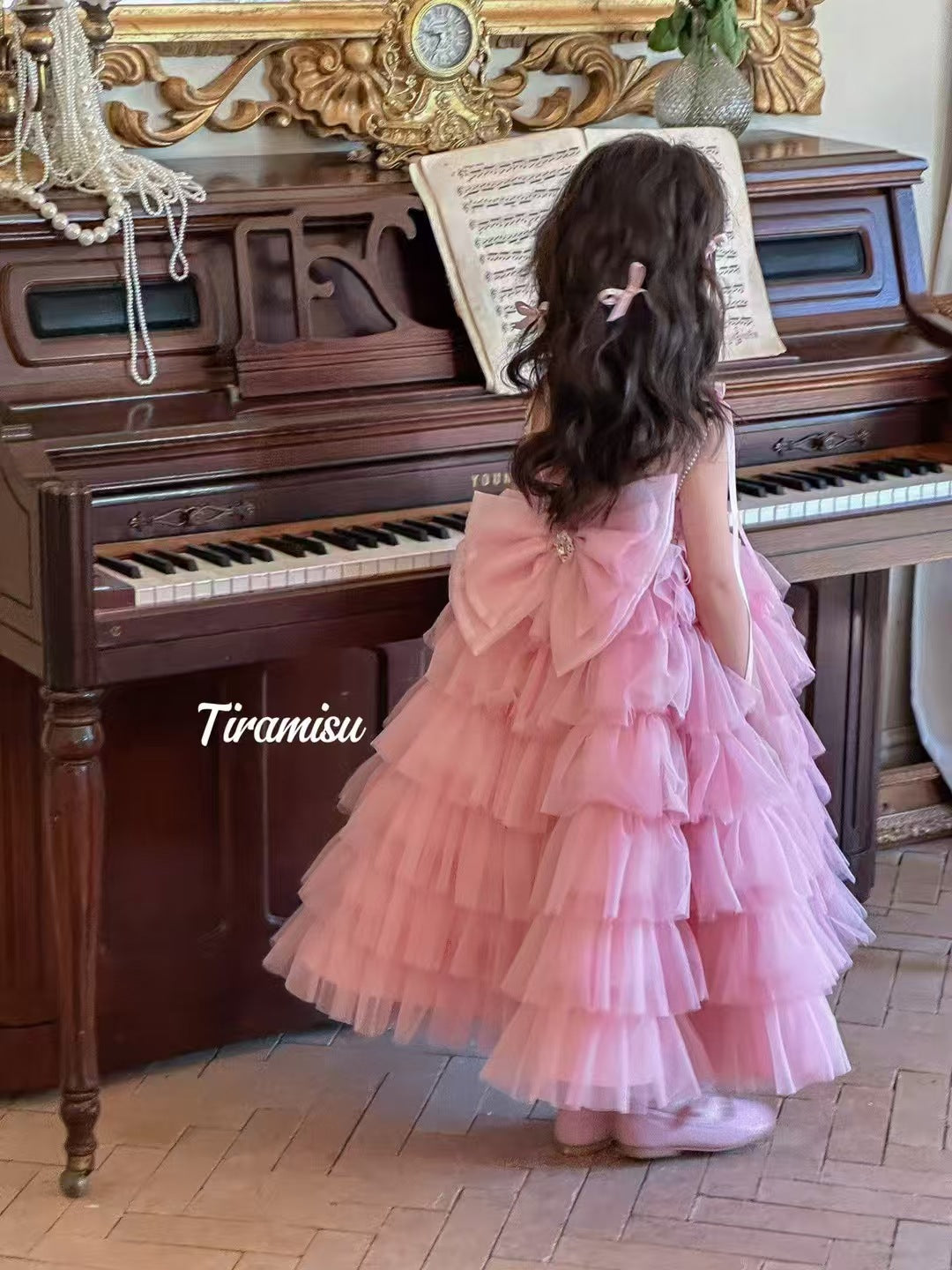 Tiramisu Girls' Rose Petal Dream Gown  (100-150/3y-12y)