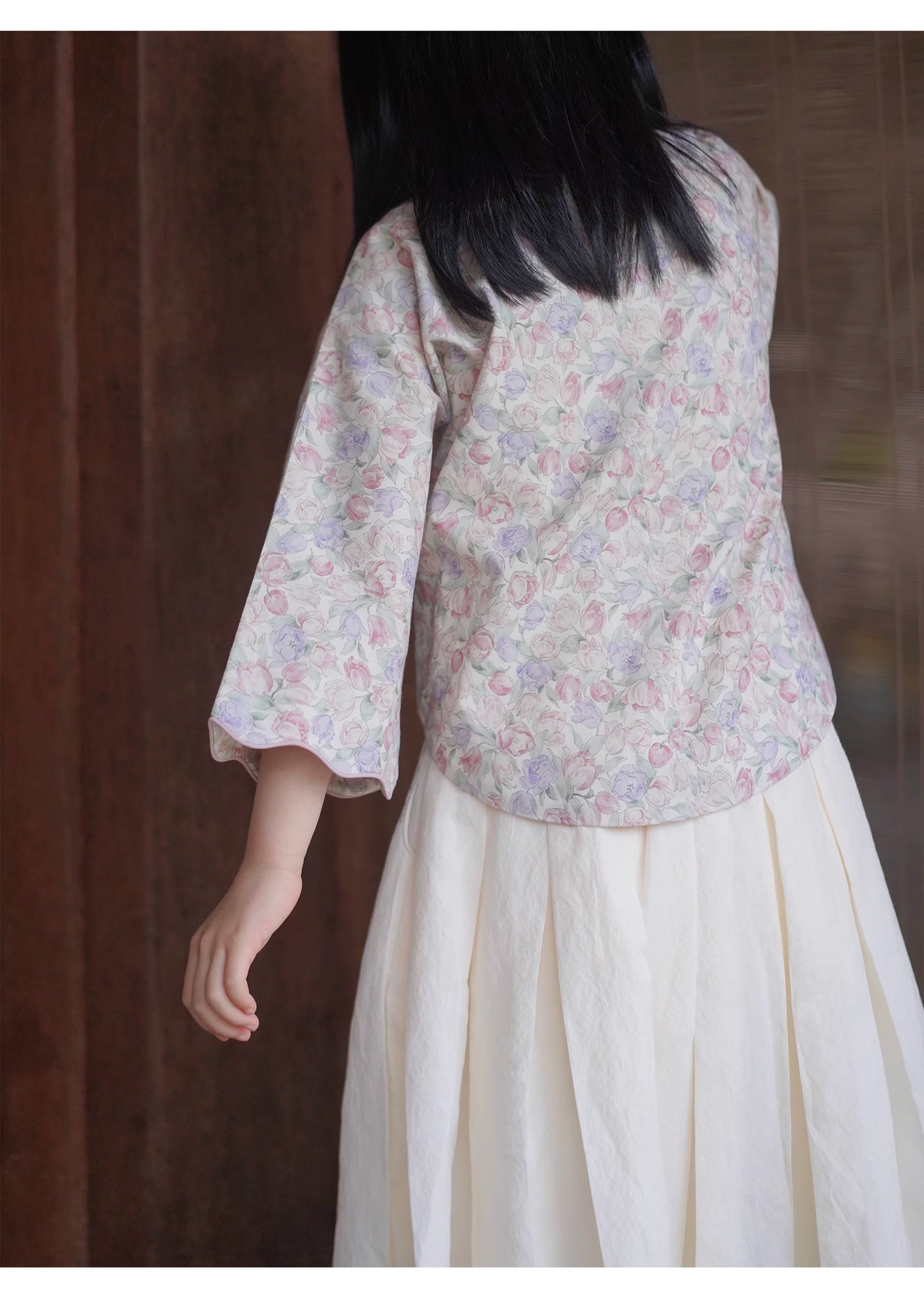 MaNa Girls Spring Blossom Cotton Blouse