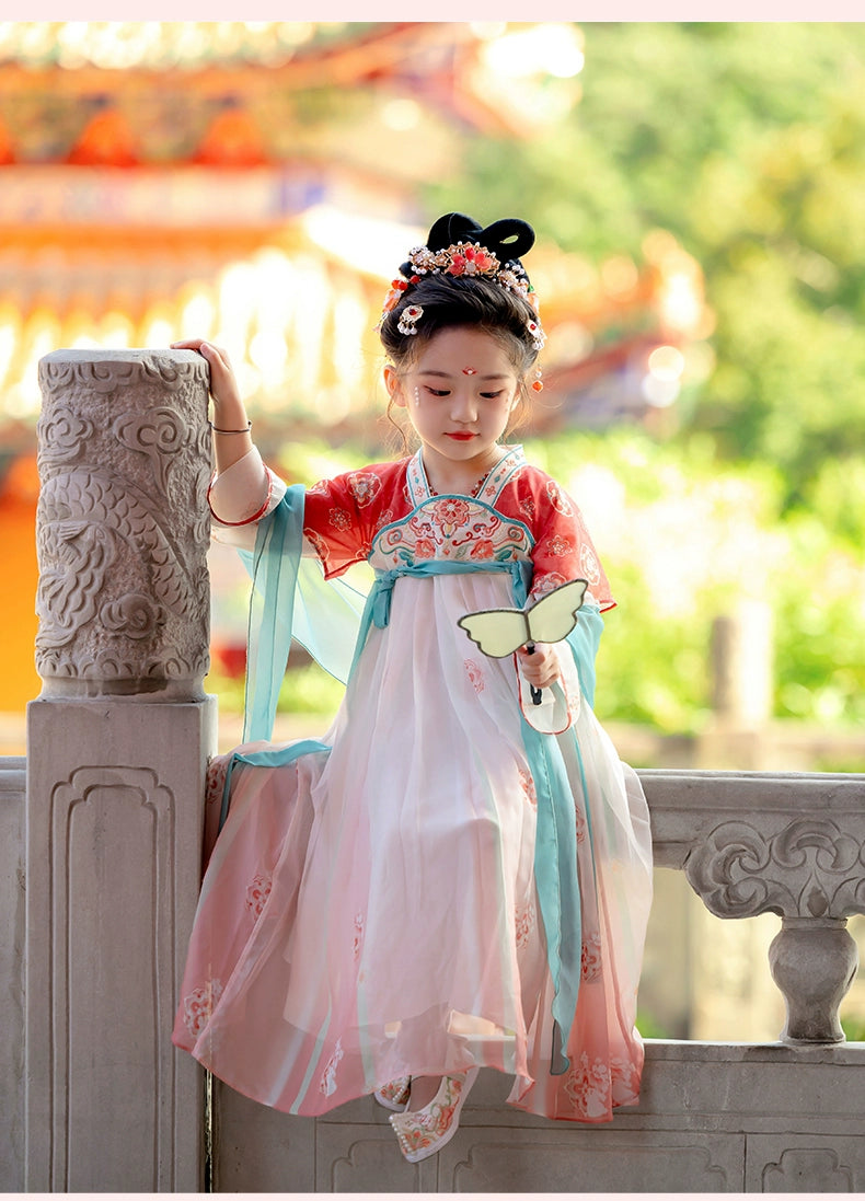 MengHu Girls' Hanfu Confucian Dress ---Yanse--- Chinese New Year