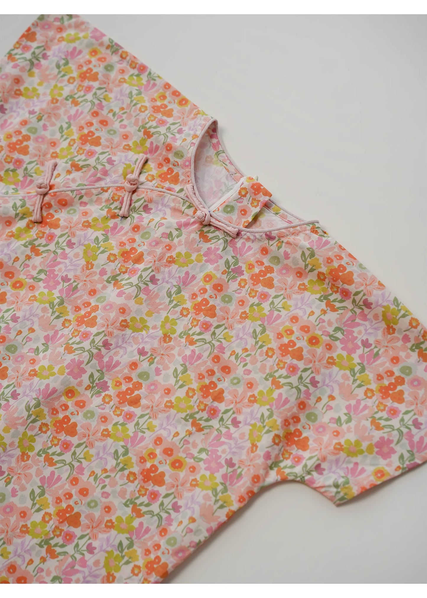 Mana Girls Floral Cotton Cheongsam