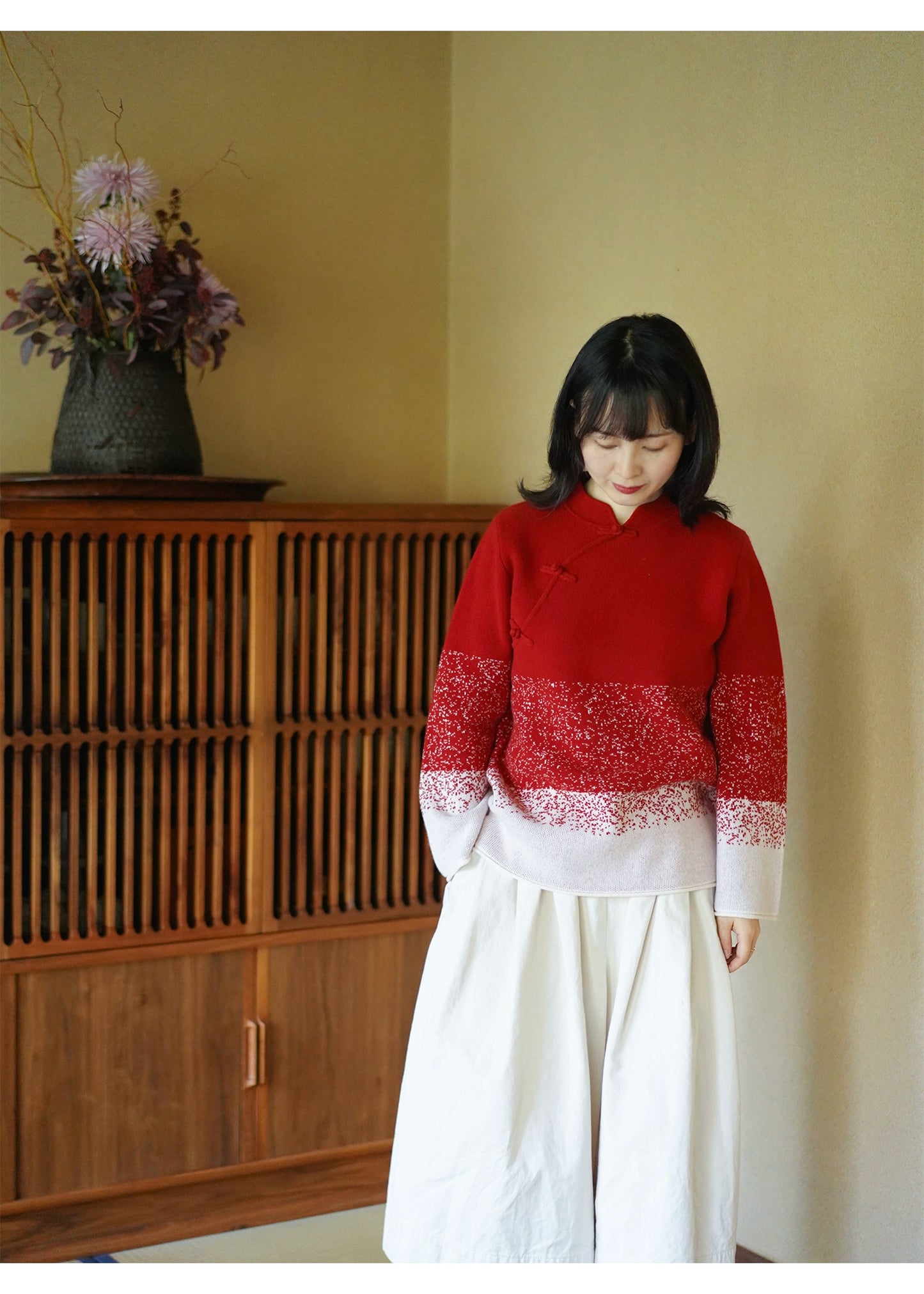 Mana Chinese New Year Girls' Woollen Sweater and Pants