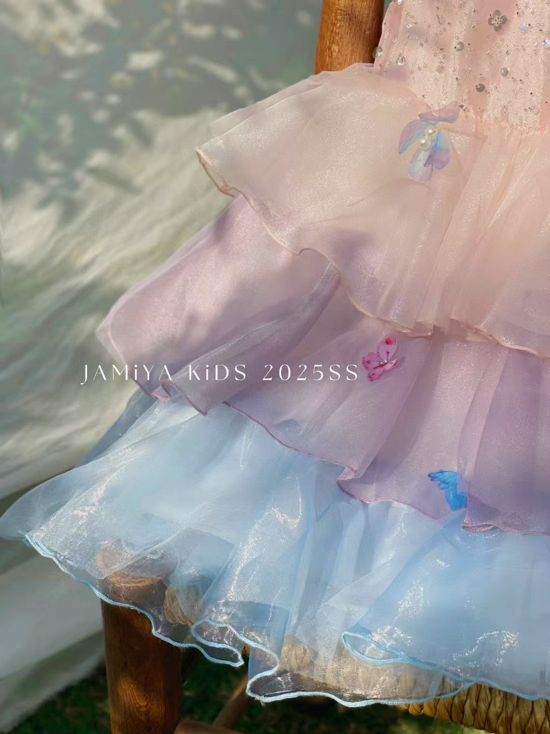 Jamiya Girls Fairy Blossom Layered Tulle Princess Dress (100-150/3y-12y)