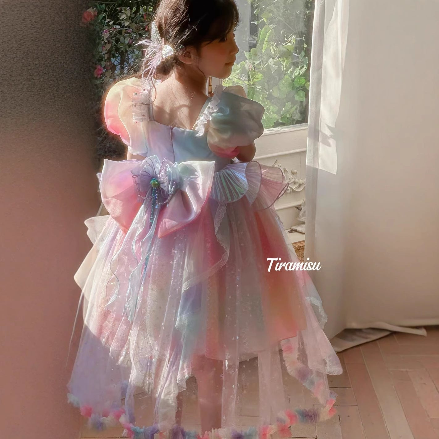 Tiramisu Girls Enchanted Rainbow Princess Dress (100-150/3y-12y)