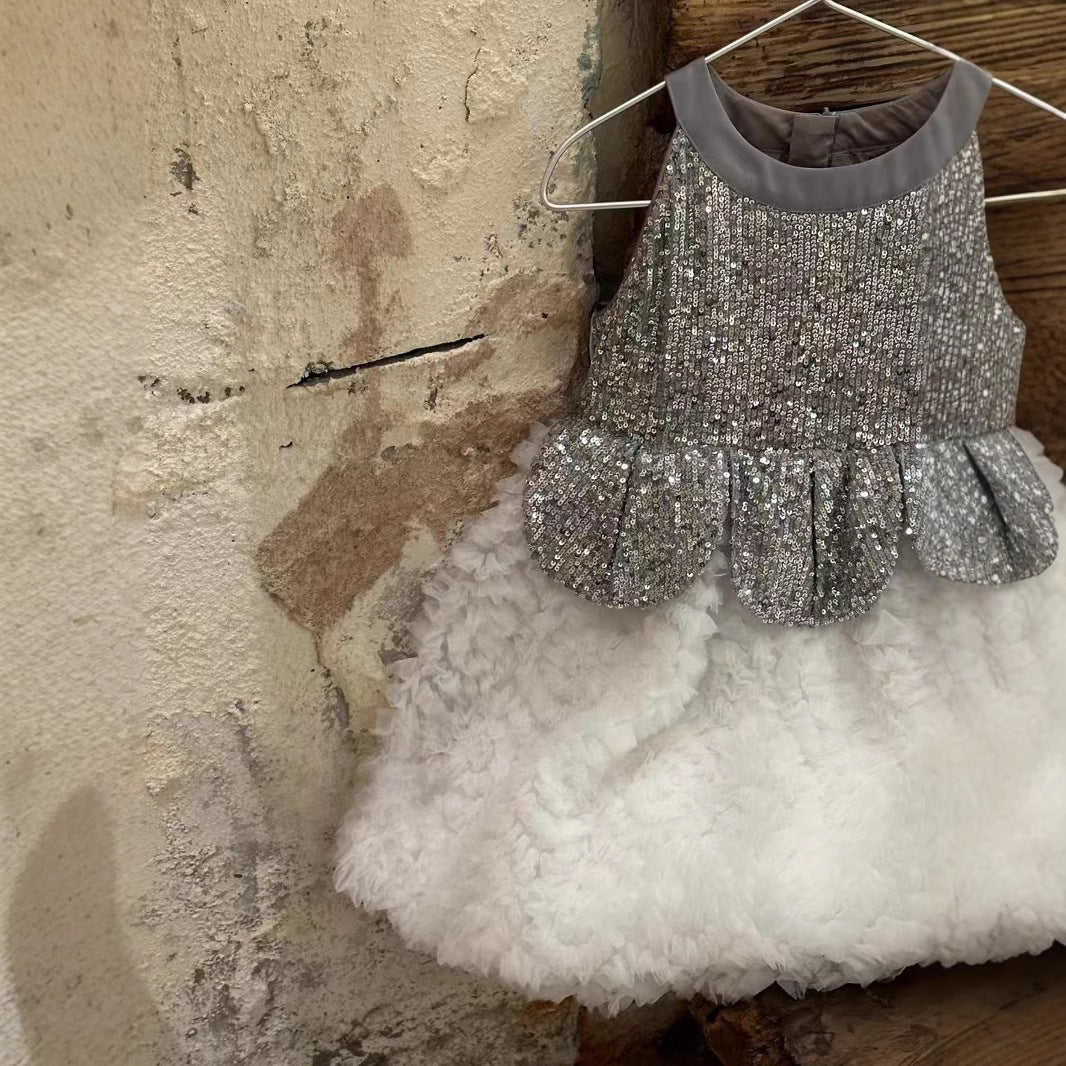 Girls Silver Frost Princess Dress (100-150/3y-12y)