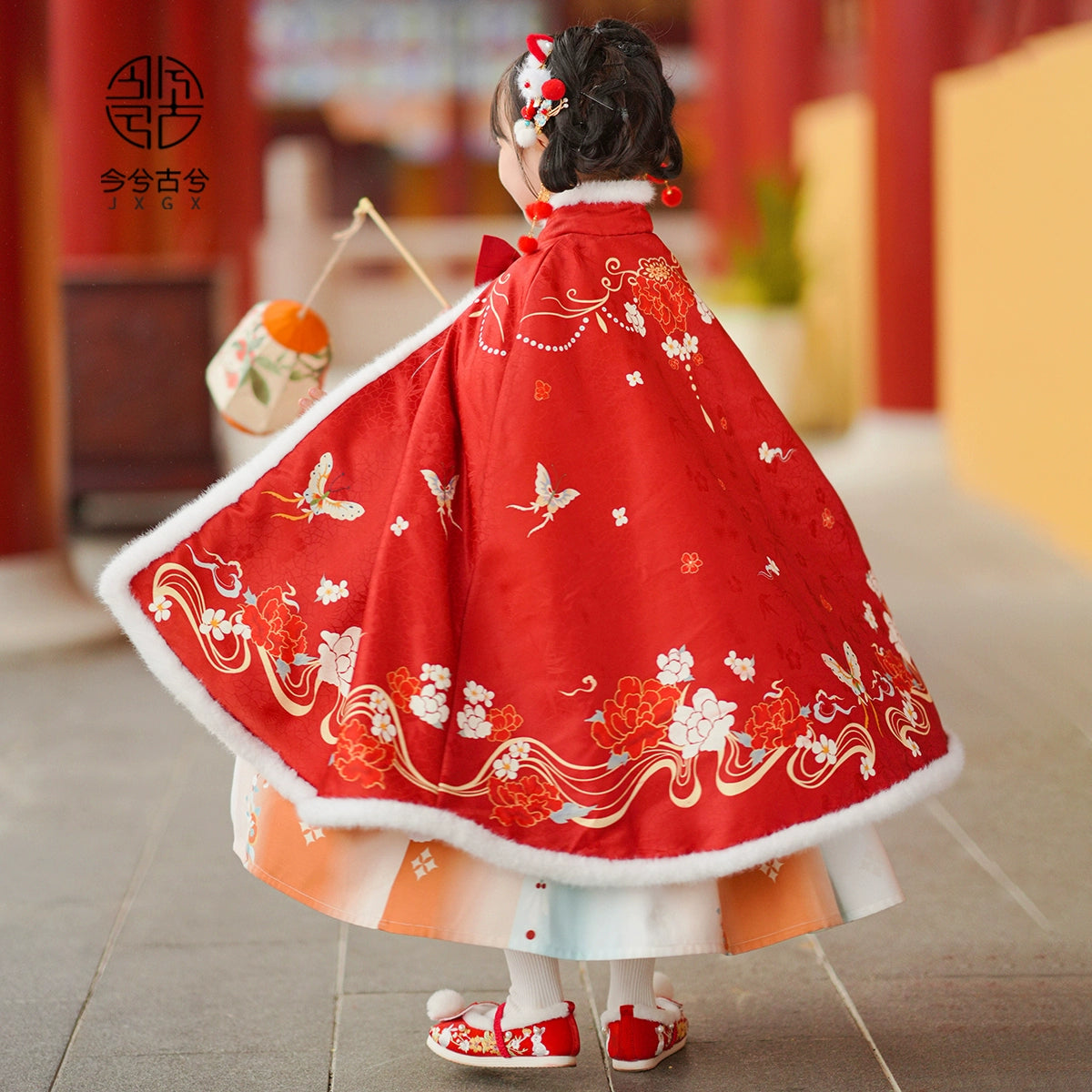 JXGX Chinese New Year Girl Red Cape ---Yunfei