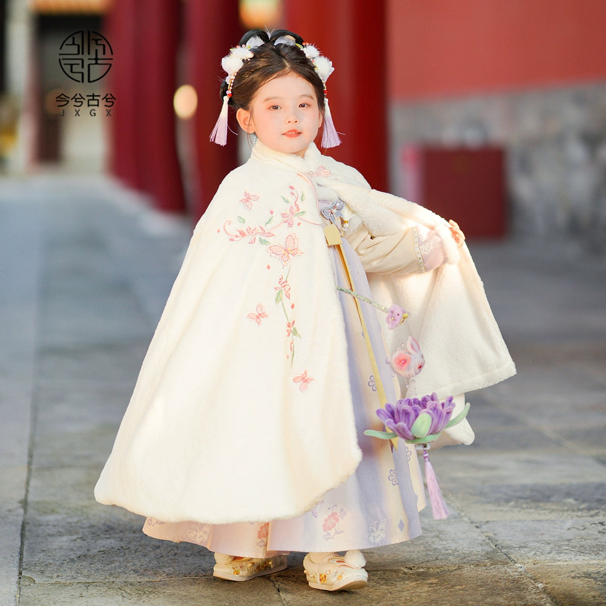 JXGX Chinese New Year Girl Cape ---Fenduo