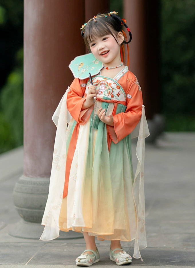 MengHu Girls' Hanfu Confucian Dress --- Qiushuiyao--- Chinese New Year