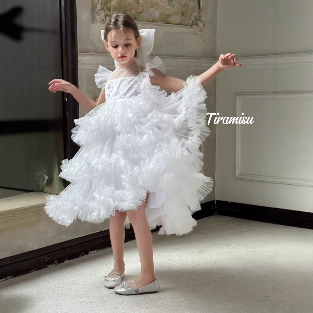 Tiramisu Girls White Dream Dress (100-150/ 3y-12y)