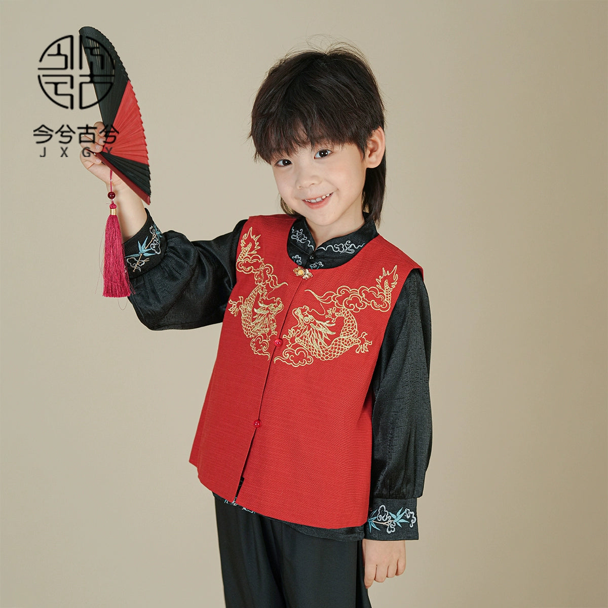 JXGX Fall/Spring Chinese New Year Boy Outfit ---Yunlong