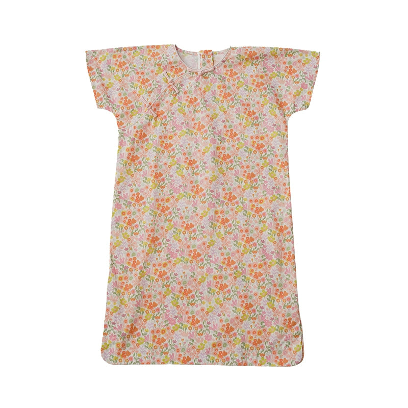 Mana Girls Floral Cotton Cheongsam